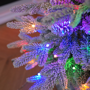 3D Five-Fork Flocked PE & PVC Mini Christmas <b>Tree</b> with Realistic Snow Effect, Festive Ornament for Living Room, Bedroom & Mall - Product Image 6