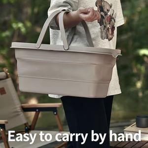 Cesta Plegable para Glamping al Aire Libre - Cubo de Almacenamiento Multifuncional con Mini Mesa Desmontable para Picnics y <span class=keywords><strong>Viajes</strong></span> - Product Image 5