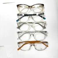 Montures de lunettes unisexes tendance en acétate à monture complète avec motifs unis/à rayures/floraux pour la protection des yeux, la lecture et l'utilisation sur ordinateur