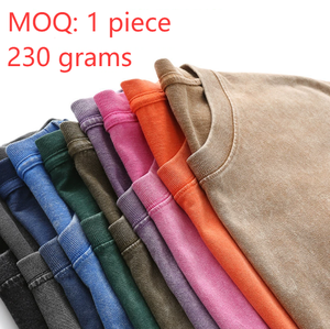 Camiseta de Estilo Americano Lavada de Manga Corta, Estilo Urbano, Corte Holgado, Moda Transfronteriza, Código EE. UU., Camisas para Hombre - Product Image 2