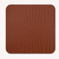 Tapis de Mahjong en Cuir Végétalien Motif Crocodile Couleurs de Noël Antidérapant Enroulable avec Enveloppe en Cuir pour Cadeau de Fête