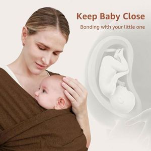 Échantillon gratuit : Porte-bébé/écharpe de portage décontractée pour tout-petits, respirant et mains libres, réglable (Gris clair) - Product Image 2