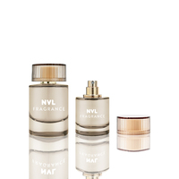 Nouveau produit bouteilles de parfum en verre 50 ml 100ML 30ML bouteille de parfum cylindrique vaporisateur brun clair nouvelles bouteilles de parfum avec couvercle