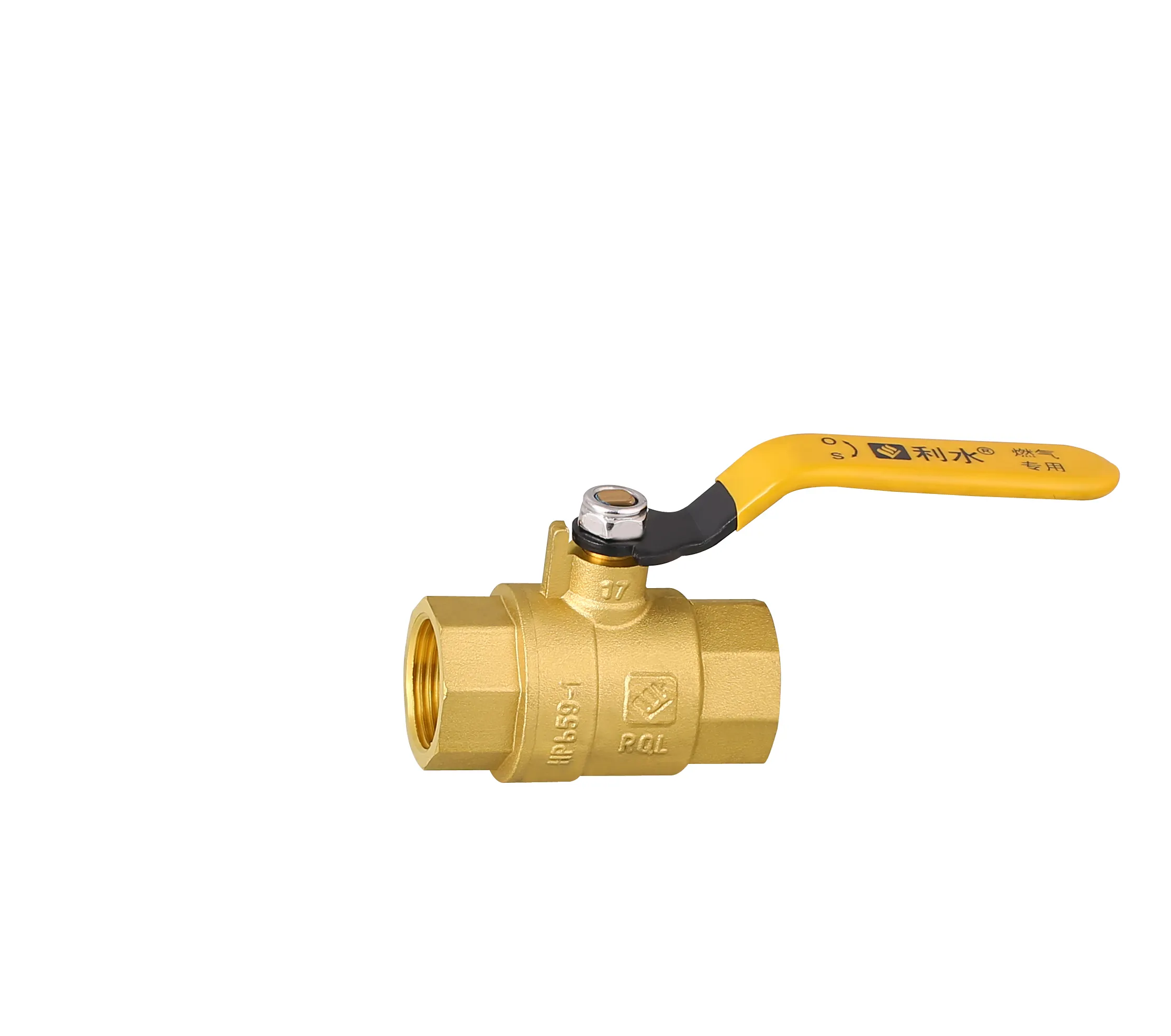 LISHUI 3/4 Inch High Quality Yellow Handle Gas Control Valve Brass Ball Valve For Gas Gas Valve