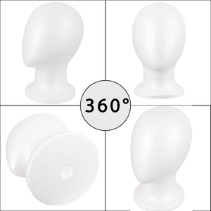 Un nouveau design <span class=keywords><strong>tête</strong></span> de <span class=keywords><strong>mannequin</strong></span> en <span class=keywords><strong>styromousse</strong></span> avec support pour perruque pratique coiffure cheveux beauté maquillage bricolage moules à colorier - Product Image 6