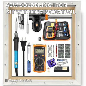 Kit <span class=keywords><strong>de</strong></span> fer à souder électrique à température réglable, multimètre, <span class=keywords><strong>station</strong></span> <span class=keywords><strong>de</strong></span> <span class=keywords><strong>soudage</strong></span> à affichage numérique avec isolation thermique - Product Image 2
