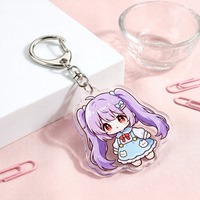 Porte-clés en acrylique personnalisé avec breloque de personnage d'anime Kawaii, style décontracté, avec fermoir mousqueton pour la décoration de sac à dos