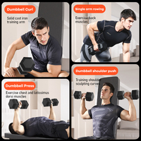 Supports de rangement pour haltères de haute qualité pour salle de sport à domicile, support à haltères à 3 niveaux, support à haltères pliable, équipement de fitness, support à haltères hexagonal vertical