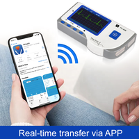 PC-80B Kreatif Bluetooth pemantauan jantung elektrokardiogram portabel elektrokardiograf Ecg Monitor mesin Ekg di rumah