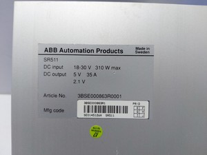 Plc Sr511 Rgulateur <strong>Redondant</strong> 18-30v 310w 3bse000863r0001 for Warranty Product - Product Image 2