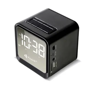 קיסולי G6 נייד 5W רמקול FM רדיו מראה משטח שעון מעורר LED תצוגת מוסיקה רמקול שן כחולה