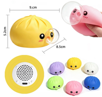 Popular altavoz Bluetooth de silicona con diseño de panecillos al vapor y dibujos animados, juguete de descompresión