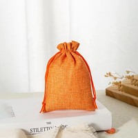 Sacs en jute écologiques, sacs en toile de jute naturels avec cordon de serrage pour l'emballage de cadeaux
