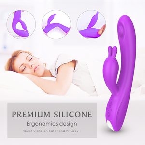 HM gerakan jari dapat diisi ulang silikon OEM/ODM alat getar kelinci klitoris diterima untuk wanita - Product Image 3