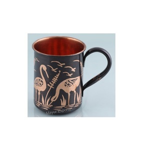 Aluminum <b>Moscow</b> <b>Mule</b> <b>Mug</b> with Handle | Handmade Beer & Cocktail <b>Mug</b> Dishwasher Safe Party Use - Product Image 1