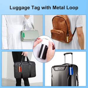 Etiqueta de Equipaje de Metal con Diseño Personalizado y Letras, Juego de Etiquetas de Maleta con Diseño de Avión Creativo - Product Image 4