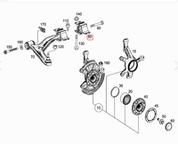 Bague de bras de suspension inférieur avant droit en alliage d'aluminium argenté de haute qualité pour W117 W246 W176 OE 2463330214 Garantie 12 mois