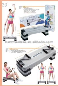 Banco de Ejercicios para Gimnasio en Casa HSC, Plataforma de Step Aeróbico con Soporte, Negro - Product Image 5