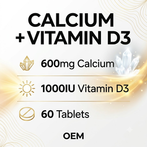OEM ODM แคลเซียม วิตามินดี3 ชนิดเม็ด 600 มก. 1000IU 60 เม็ด อาหารเสริม แร่ธาตุสมดุล - Product Image 6