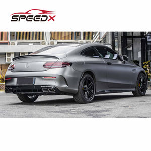 Pour <span class=keywords><strong>Mercedes</strong></span> W205 classe C coupé mise à niveau <span class=keywords><strong>C63</strong></span> <span class=keywords><strong>AMG</strong></span> BodyKit pare-chocs avant arrière calandre becquet capot garde-boue - Product Image 4