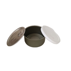 Latas de metal vacías personalizadas OEM de 60ml-400ml, lata de grado alimenticio para sardina, pescado, atún, carne, comida para mascotas, tapa de fácil apertura - Product Image 1