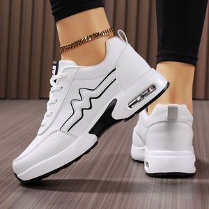 Nouvelles baskets décontractées à plateforme pour femmes 2026, confortables, blanches, à talons épais, chaussures tendance - Product Image 6