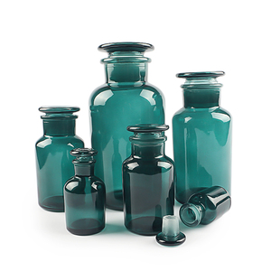 30ml 60ml 125ml 250ml 500ml 1000ml réactif <span class=keywords><strong>de</strong></span> peinture <span class=keywords><strong>de</strong></span> couleur verte/bleue/bouteille en verre d'apothicaire avec couvercle en verre - Product Image 2