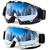 Masques de ski et de snowboard pour adultes, adolescents, hommes et femmes - UV400 anti-buée, vision large, masques de motoneige
