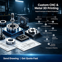 Fabrication Métallique Personnalisée, Usinage CNC, Pièces Tournées, Impression 3D Métallique, Service Personnalisé, Aluminium, Laiton, Alliage de Titane, OEM, ODM