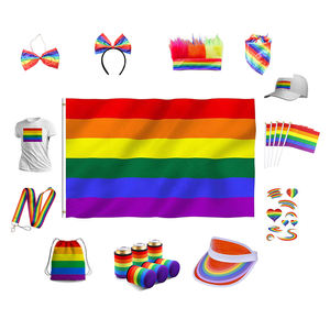 منتجات ترويجية مخصصة مطبوعة ، احتفال برايد ويدوم موكب قوس قزح ، شعر مستعار ، عصابة رأس ، شعر مستعار - Product Image 6