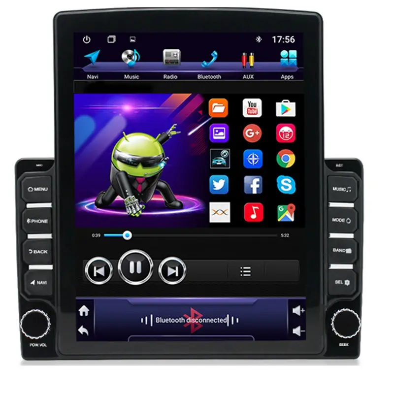 Radio con GPS para coche, reproductor con android 2.5D, Universal, 2 din, vídeo, 9,7 pulgadas, estilo tesla, navegación vertical