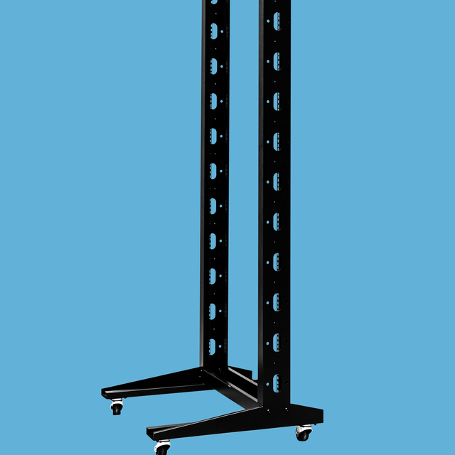 Rack SPCC Cold Rolled Steel Open Frame Server Rack 19 Inches Two Posts Open Rack With Castors Floor Standing