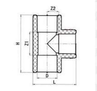 YIFENG-Accesorios de fontanería PPR, tubería en T igual, PN25, PPR, Verde