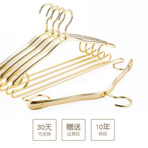 Metal Hangers 42cm Aerospace Aluminum Alloy Non Slip Thickened <b>Clothes</b> Hanger For Coat And Pants Storage Organizer - Product Image 2