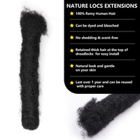 Dreadlock cheveux humains afro crépus grande taille mèche extensions pour vente en gros
