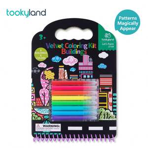 女の子と男の子のためのアート & クラフト子供のための子供のための新しい子供のベルベットの着色キット-建物のゲームのおもちゃ2025 - Product Image 3