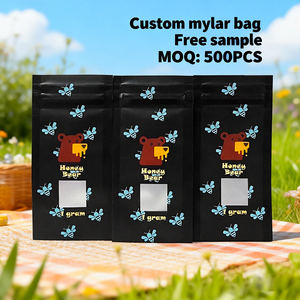 איטום חום 3.5 7 גרם 1 עוז 1 גרם גרם לחות-עמיד בפני zip חסינת ריח שטוח אריזת שקית מילאר לעיסה מסטיק מזון משומר - Product Image 1