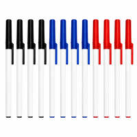 Stylos à bille blancs à corps métallique 1,0 mm, pointe métallique, impression de logo, encre noire, bleue, rouge, vente en gros d'usine, promotion bureau