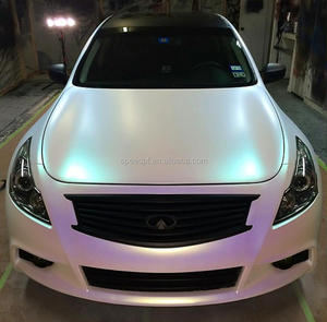Film adhésif pour voiture, vinyle nacré changeant <span class=keywords><strong>de</strong></span> couleur, blanc aurora mat, effet brillant, avec technologie Air Release - Product Image 2
