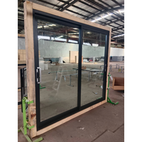 Puerta Corredera de Aluminio con Rotura de Puente Térmico, Recubrimiento en Polvo, Aislamiento Térmico para Oficinas y Salas de Reuniones