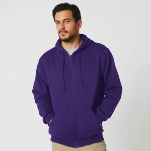 Sudaderas con Capucha de Forro Polar de Calidad Premium para Hombre, 100% Algodón, Estilo Oversize, Diseño Sólido, Temporada de Invierno - Product Image 1