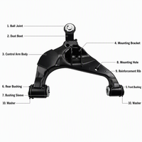 Pièces automobiles de qualité OEM BOJIAN, bras de suspension inférieur avant, ajustement direct OEM 48069-0K040 pour Toyota Hilux Vigo Fortuner 4WD LH 2005-2015