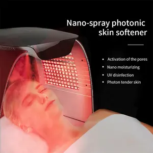 Névoa Spray Photon Pdt 8 Cores Led Vermelho Máquina Dispositivo Facial Nariz Beleza Instrumento Led Face Light Therapy