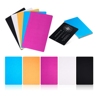 Vente en gros vierge anodisé DIY aluminium brossé VIP carte métal carte de visite pour gravure laser