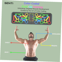 Plateforme d'entraînement portable pour abdominaux, pliable, réglable, pour la maison, avec barre de pompes et support de dips