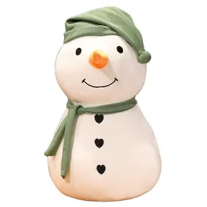 Venda quente por atacado Christmas Snowman Stuffed Plush Toys Doll com chapéus e cachecóis para decoração de casa