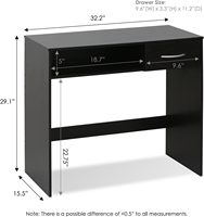 FURINNO JAYA Bureau d'étude pour ordinateur avec tiroir, marron