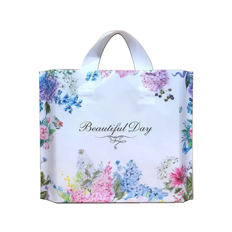 Custom Logo Recyclable Retail 1000 Plastic Gift Shopping Packaging Thank You Bags For Boutique