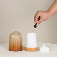 Diffuseur d'aromathérapie colonne à motif céramique, technologie à ultrasons, compact, sans eau, silencieux, pour voitures et diffusion à domicile
