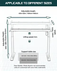 Ergonomic Standing Electric <strong>Adjustable</strong> Height Managers Office <strong>Computer</strong> Electric Stand Up <strong>Desk</strong> Frame - Product Image 3